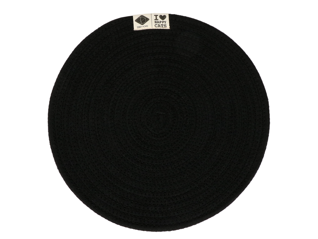 D&D CAT Dækkeserviet JILL Ø30 cm. Sort