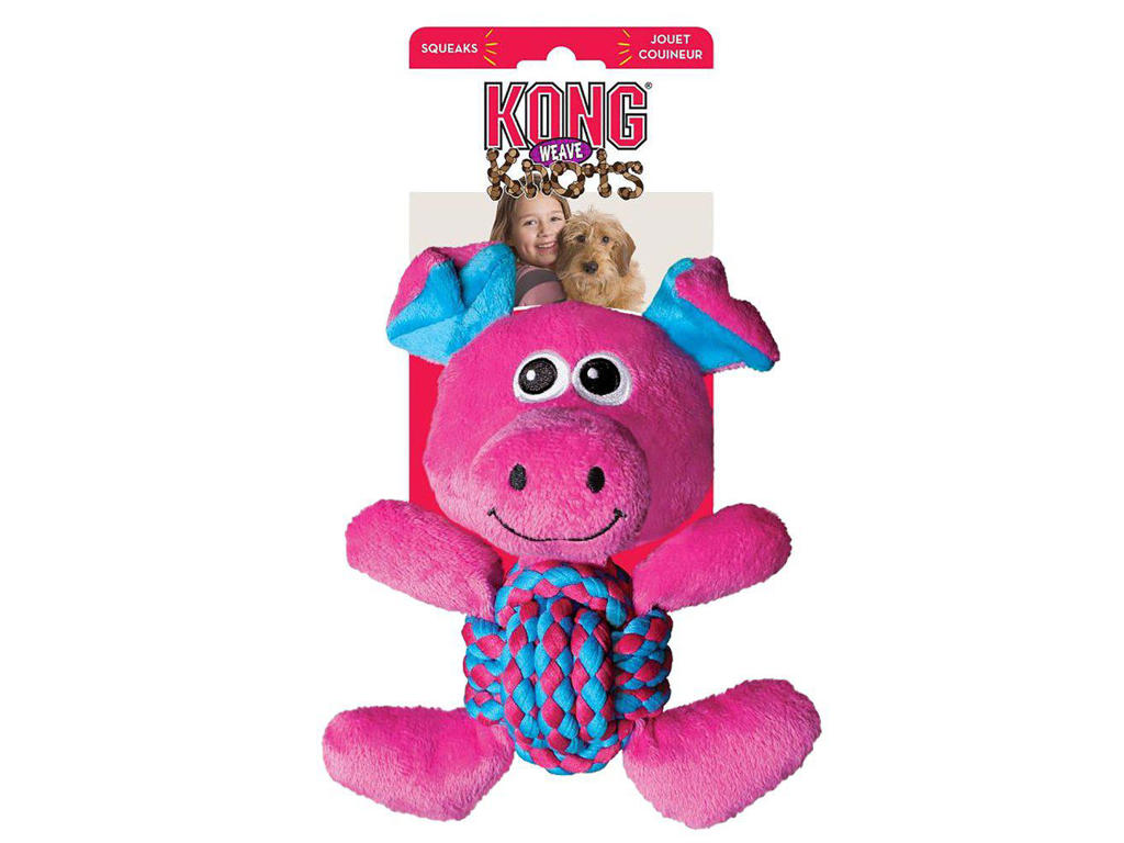 KONG WEAVE KNOTS PIG M 8x20x22CM

