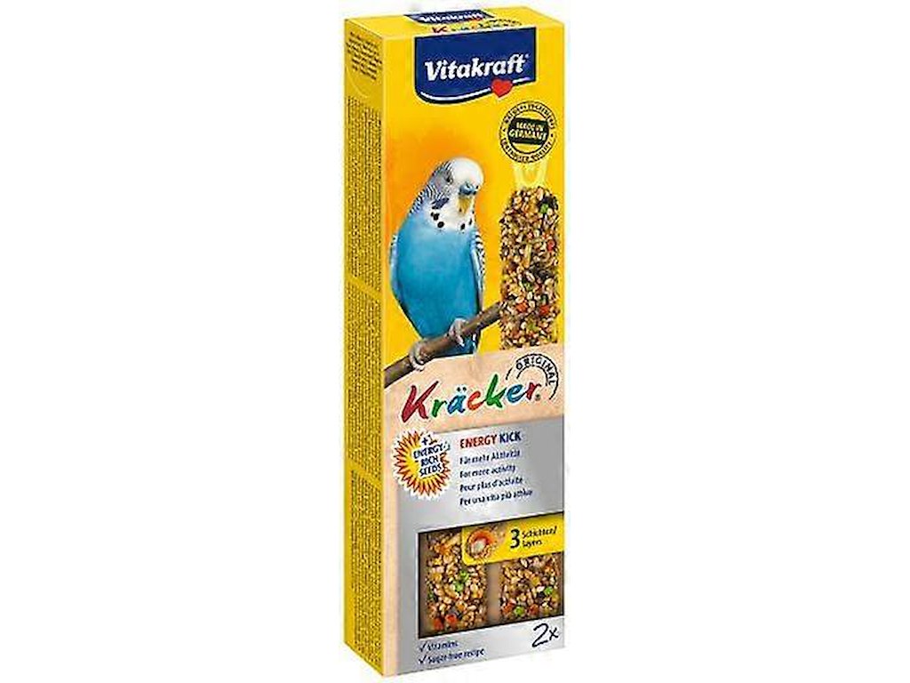 Vitakraft Kräcker Energy Kick til Undulater 2 stk. 60 g