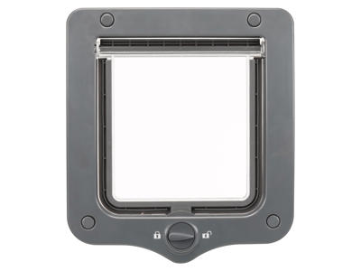 2 vejs Kattedør, 20 x 22 cm , grå