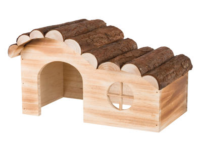 Natural Living Hannahus, brændt træ, 29 x 18 x 18 cm