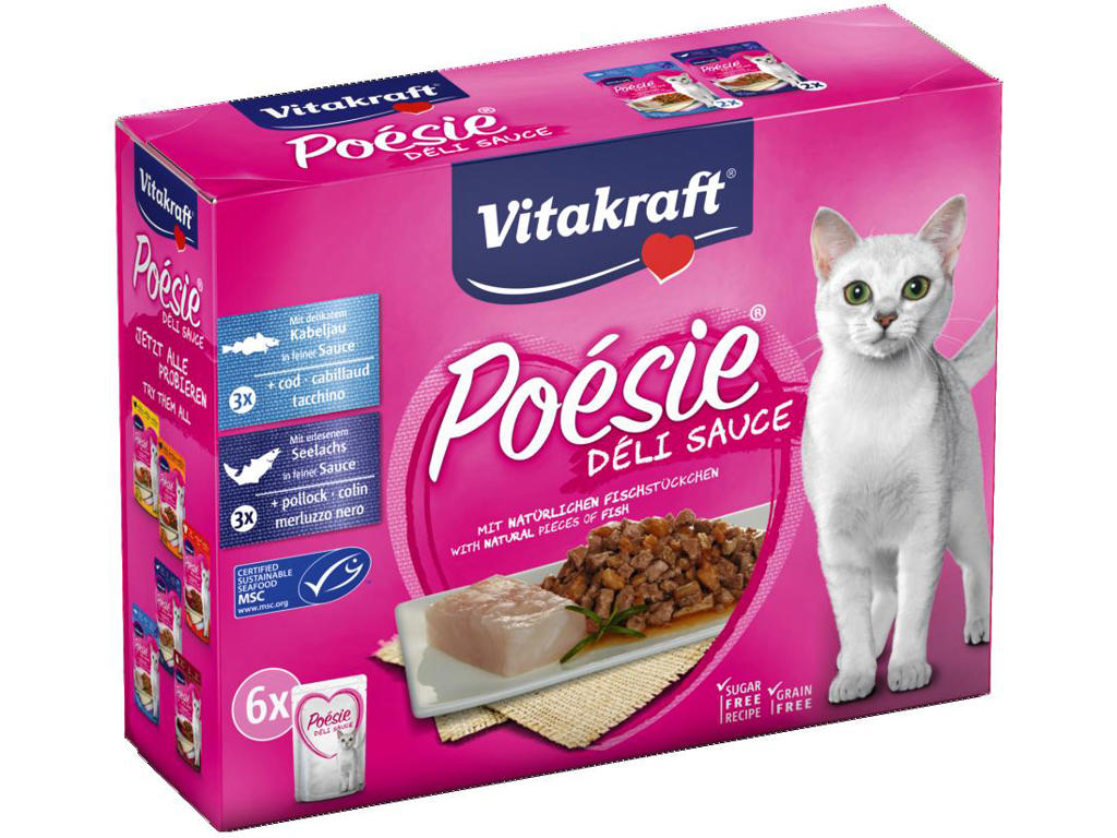 Poesie delisauce fisk 6x85g Vitakraft