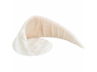 NELLI KATTEHULE Ø43x35 c, Hvid-taupe
