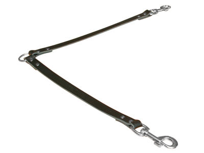 Læderkobbel sort 18 mm 35 cm