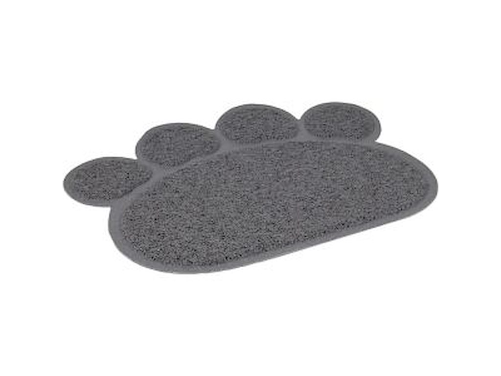 Pitou Måtte til Kattetoilet Grå 45 x 60 cm – Kattebakke Måtte formet som Pote