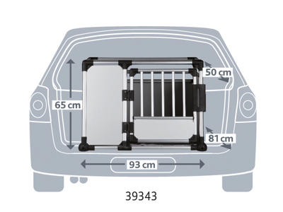 Trixie Transportbur Aluminium 93×65×81 cm Graphite – Sikker Hundeboks til Store Hunde