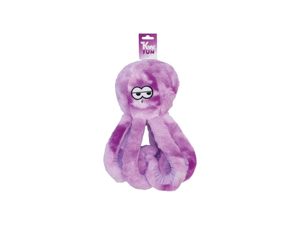 KW Blæksprutte – Lilla Kæmpe i plys (34 x 13 cm)