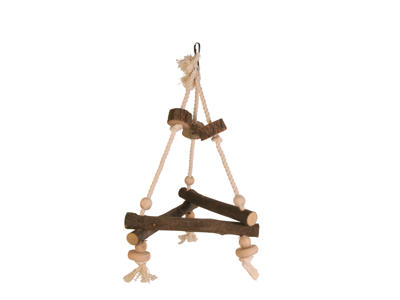 Gynge trekantet naturtræ 27x27x27