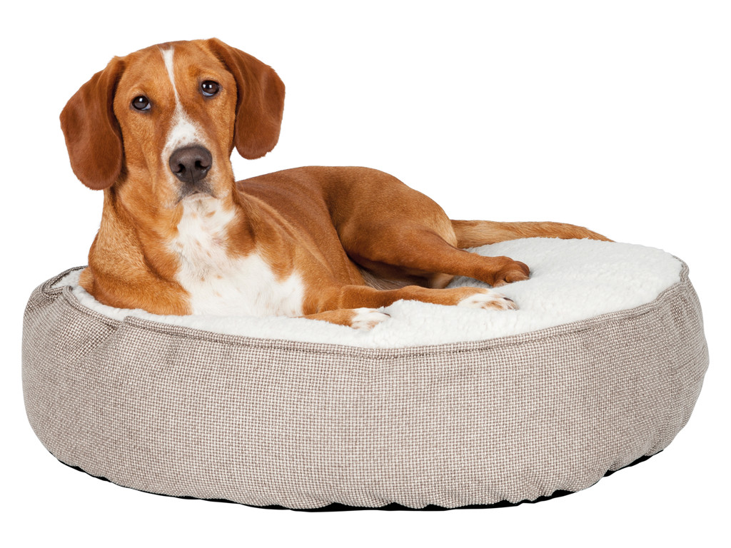 Cobi pude, ø 70 cm, lysebrun / fløde