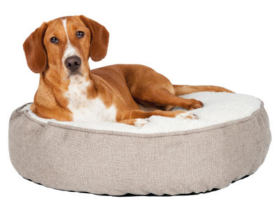 Cobi pude, ø 70 cm, lysebrun / fløde