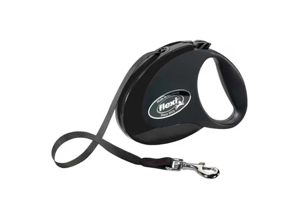 Flexi Style M Ribbon 5 m Sort – Flexline til Hunde op til 25 kg
