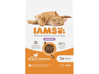 IAMS ADULT HAIRBALL KATTEMAD
10 KG