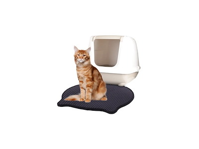 Måtte til kattetoilet MATZ sort 50x40cm