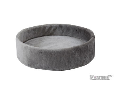 KATTENS NO. 1. RUND HYLDE MED KANT GRÅ  Ø 50 CM
