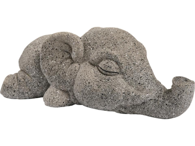 Sovende latex elefant i granit design 21cm 