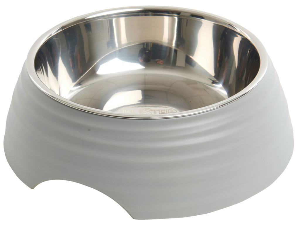 BUSTER frosted Rippel skål mat grå str.L