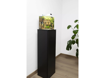 Aquael OptiBent Set 30 Hvid – Buet akvariesæt 30L m. optiglas, LED, varmelegeme og filter