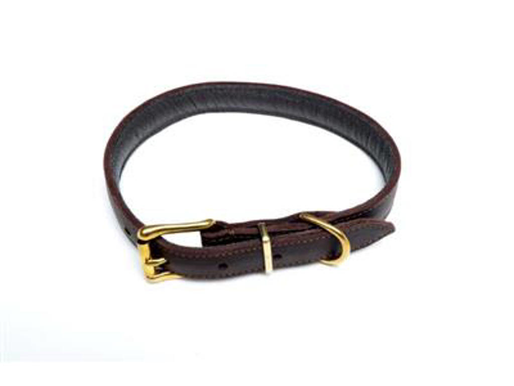 Texas halsbånd mørkebrun 25 mm. / 45 cm.