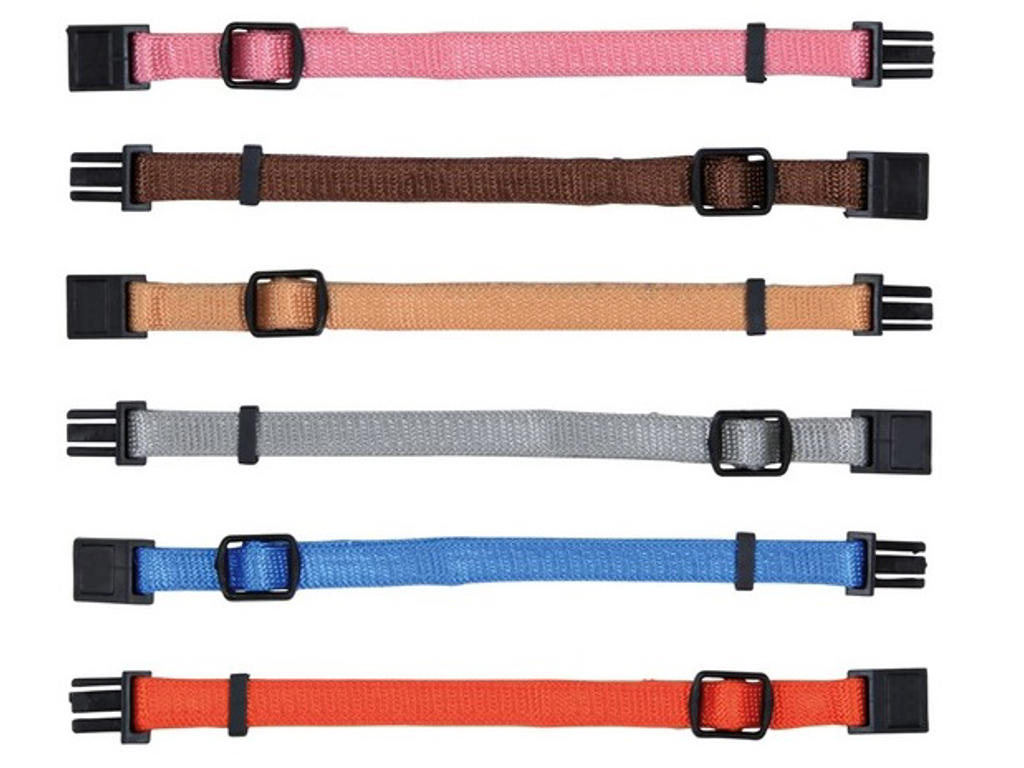 Hvalpehalsbånd, 22–35 cm/10 mm, 6 stk, assort. farver 02