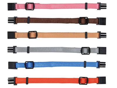 Hvalpehalsbånd, 22–35 cm/10 mm, 6 stk, assort. farver 02