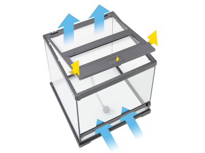 45x45x45cm Dart frø terrarium ExoTerra terrarie til frøer
