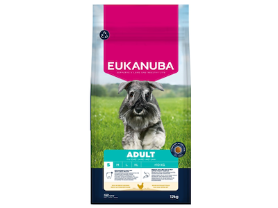 Eukanuba adult small breed kylling 12 kg – tørfoder til små voksne hunde (1–8 år)
