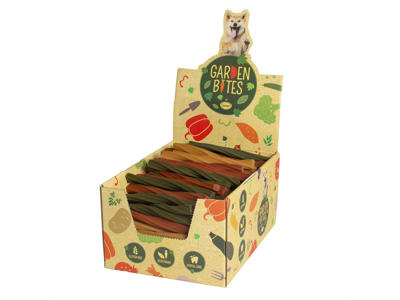 GardenBites veggie twister 3cm display 270 stk 15gr/stk.