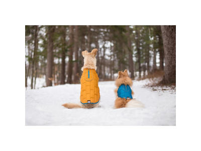 Kurgo loft frakke - blå/orange - XL