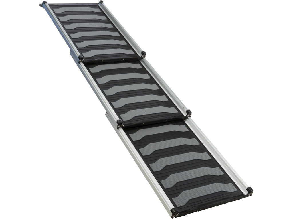 Ramp, 3-fold telescopic, 40x78-175cm, 6,8kg sort/grå