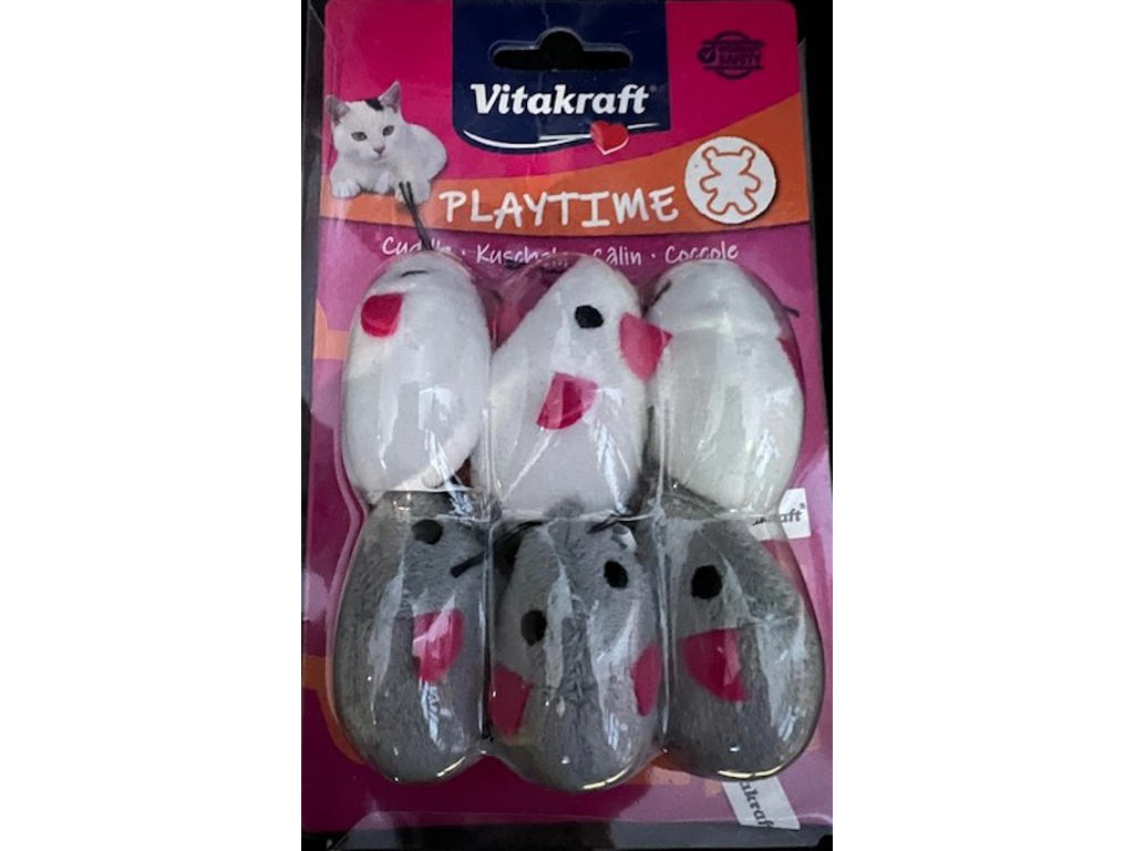 Pelsmus, 5cm Vitakraft pakke med 6 stk 