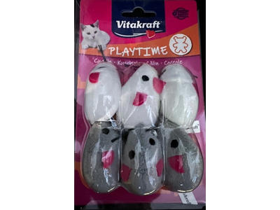 Pelsmus, 5cm Vitakraft pakke med 6 stk 