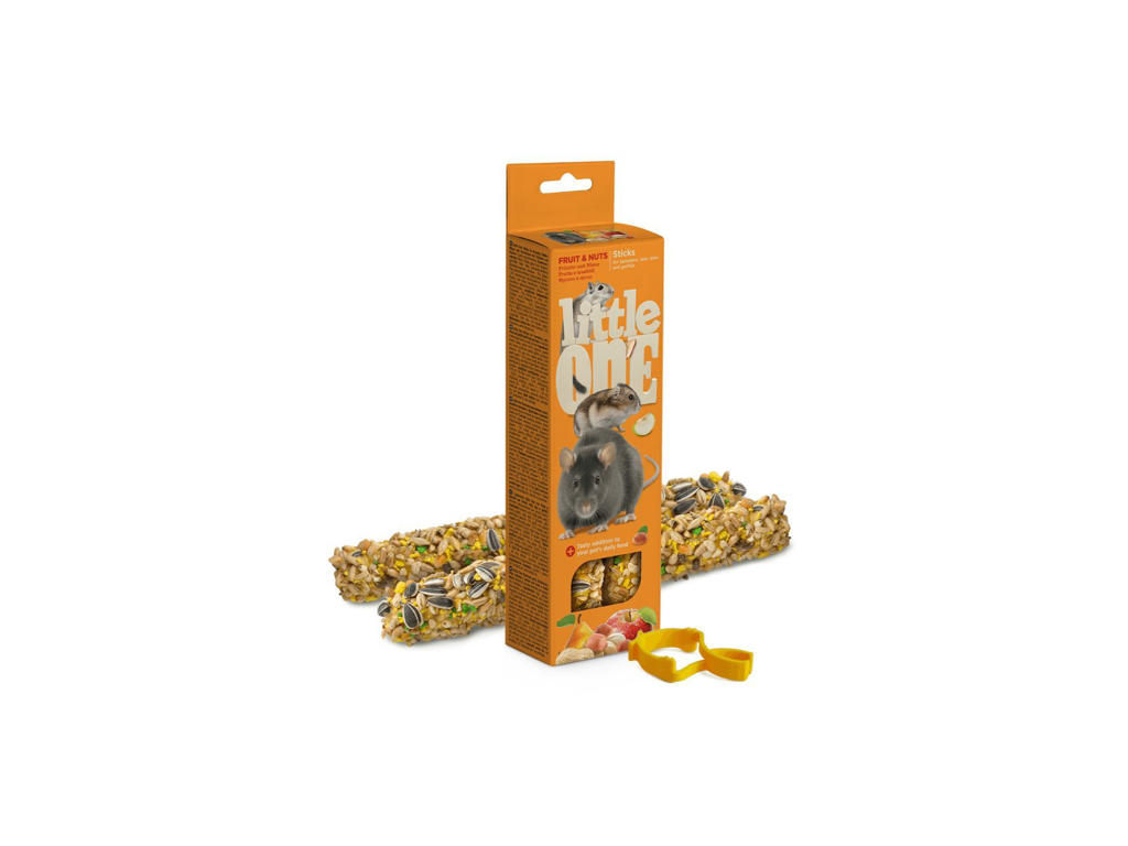 Little one sticks med frugt og nødder, 2x60 g