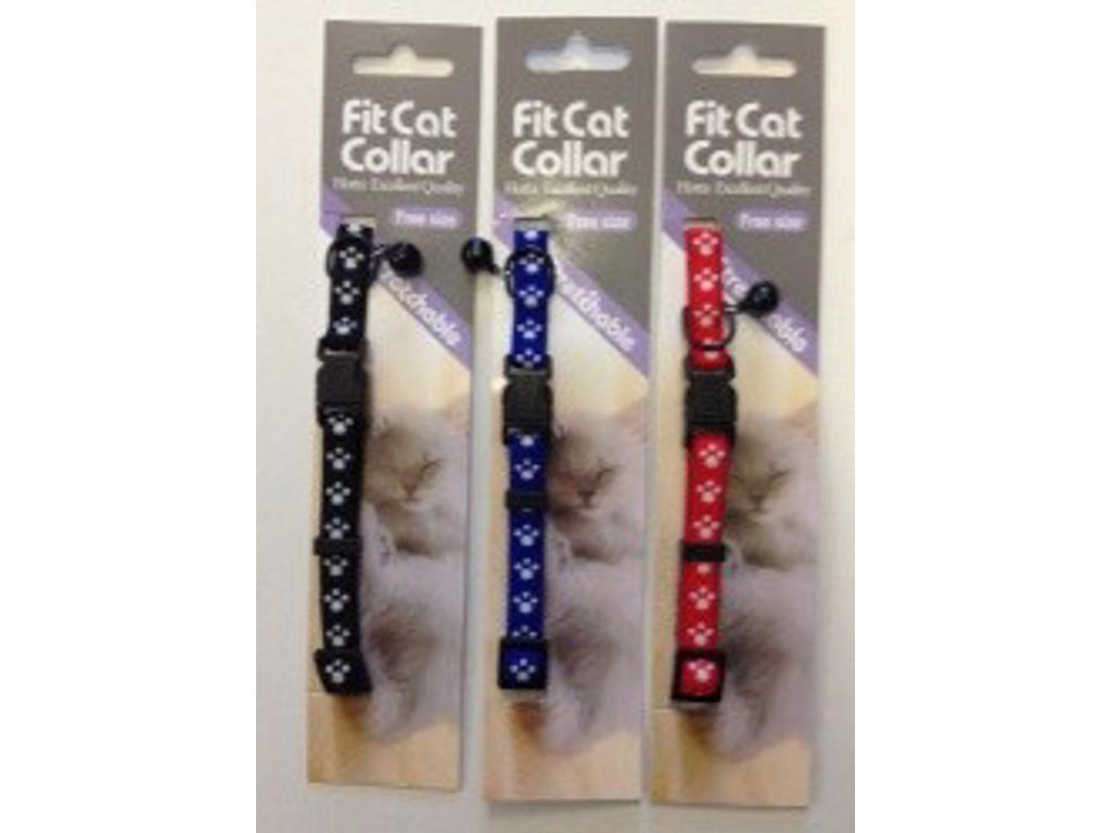 Kattehalsbånd m.poter 3 farver