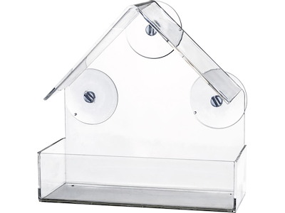 Foderdispenser til Vindue 225 ml – Fuglefoderhus med Sugekopper