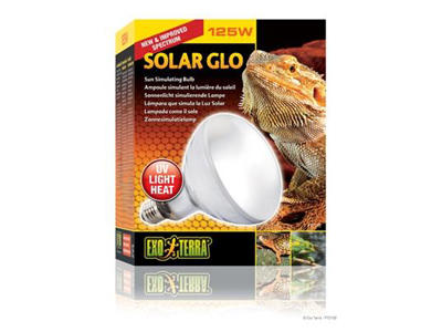 ExoTerra solar-glo 125 watt. uva, uvb, infrarød