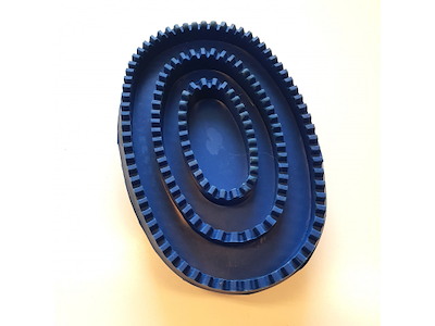 GUMMIBØRSTE BLÅ 9,5X14,5CM