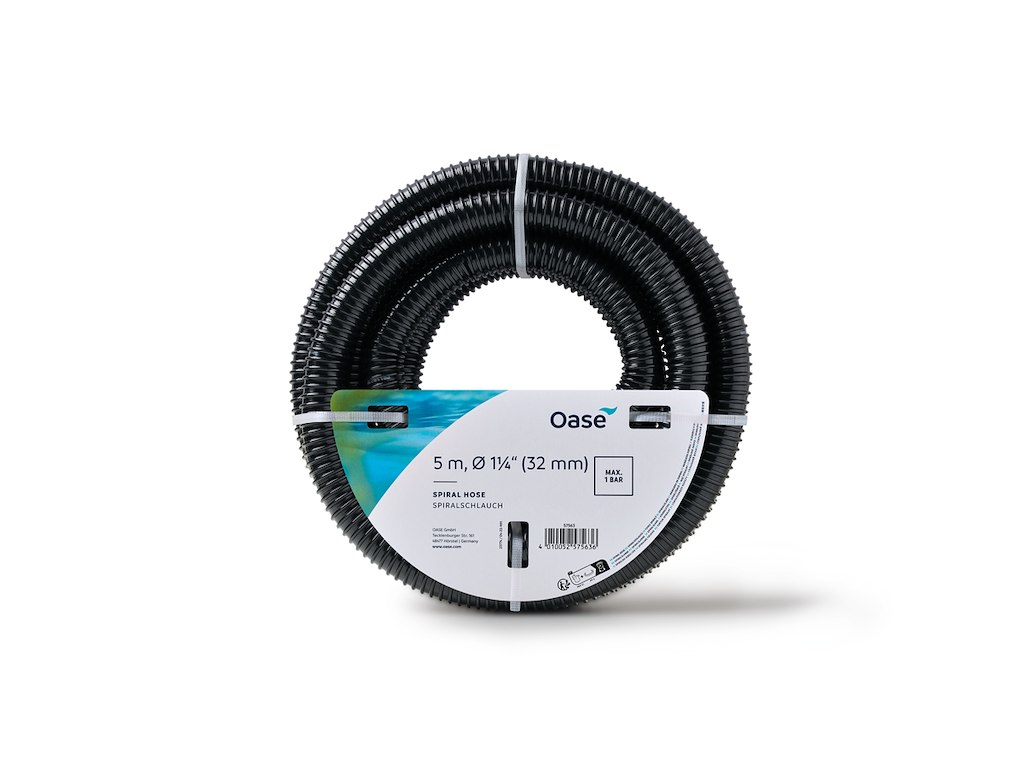 Oase Spiralslange Sort 1 1/4" – 5 m