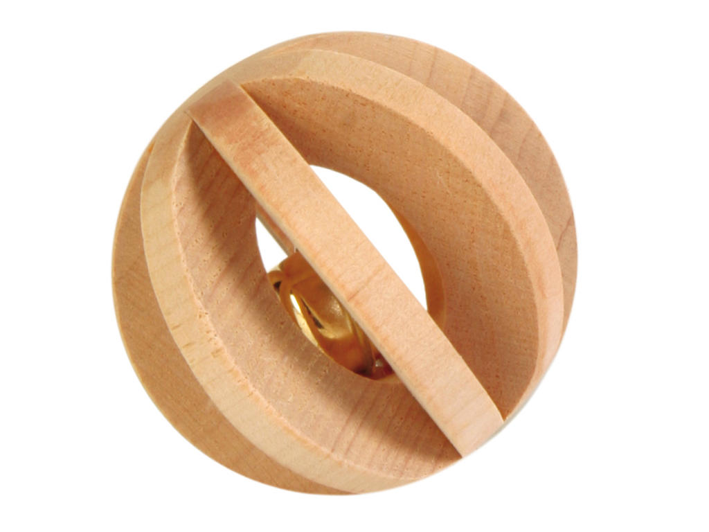 Lameltræbold m.klokke Ø6cm