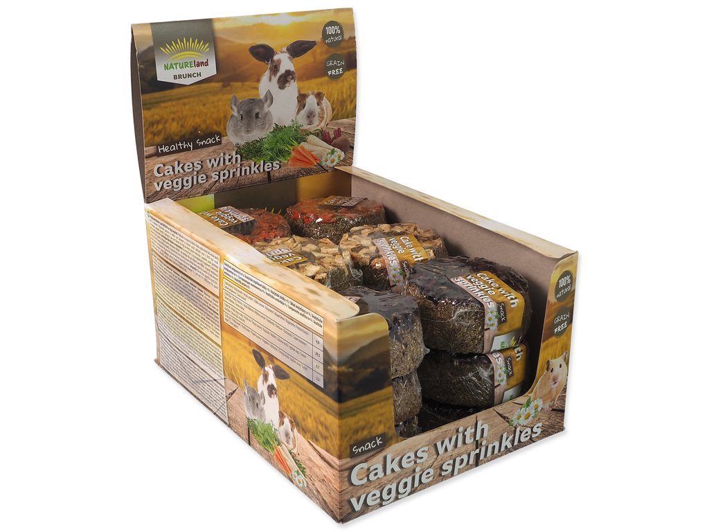 Nature Land brunch kager med veggie drys 18 stk x 50g