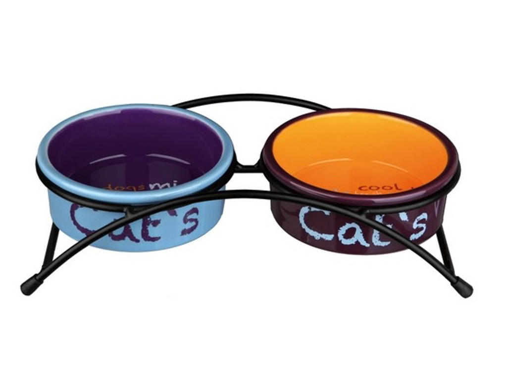 Eat on Feet keramik skålesæt, 2 × 0.3 l/ø 12 cm, lyseblå