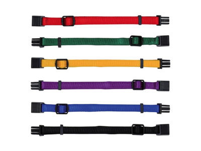 Hvalpehalsbånd, 17–25 cm/10 mm, 6 stk, assort. farver 01