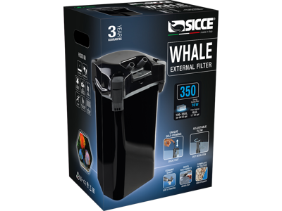 Sicce Whale 350 Black – Udvendigt Filter til Akvarier op til 350 Liter