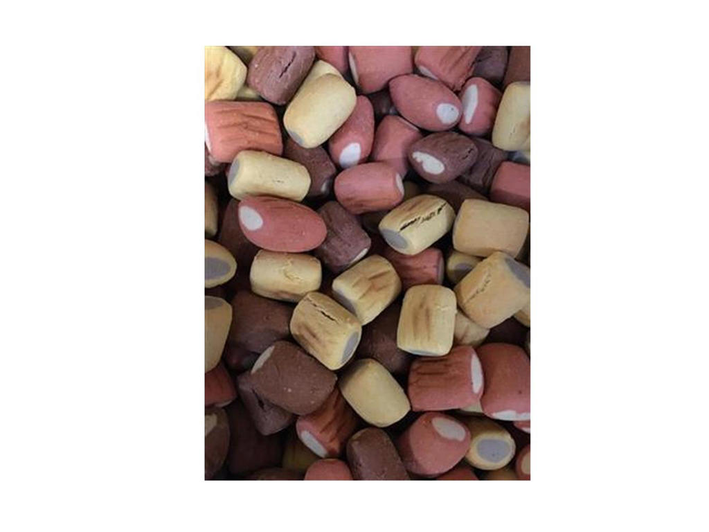 Hundekiks 2,5 cm. farvet marv 10 kg.