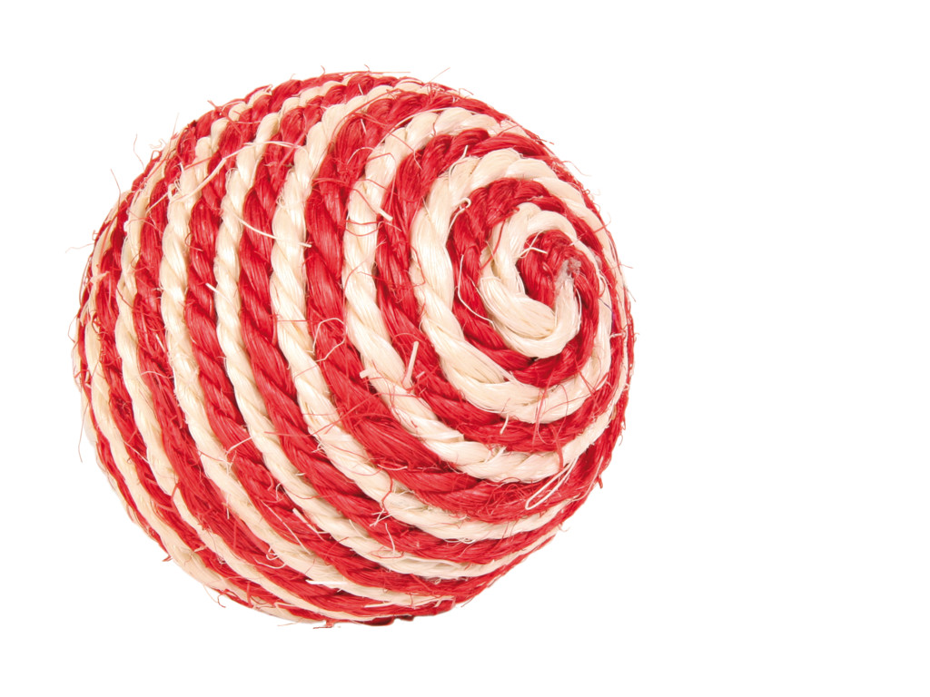 Sisalbold med catnip 6,5cm