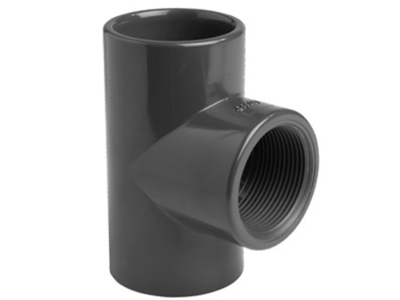 PVC T-STYKKE 16mm x1/2" (INDV.GEVIND)