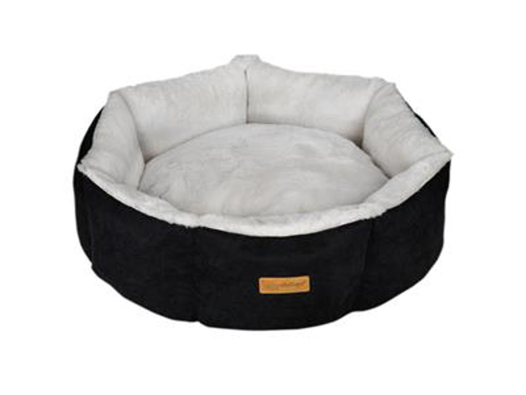 Cupcake 7-kantet Hundeseng Sort M – 60 x 60 x 24 cm