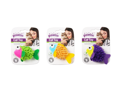 Fisk i stof m. Catnip (3) "Meow Life"