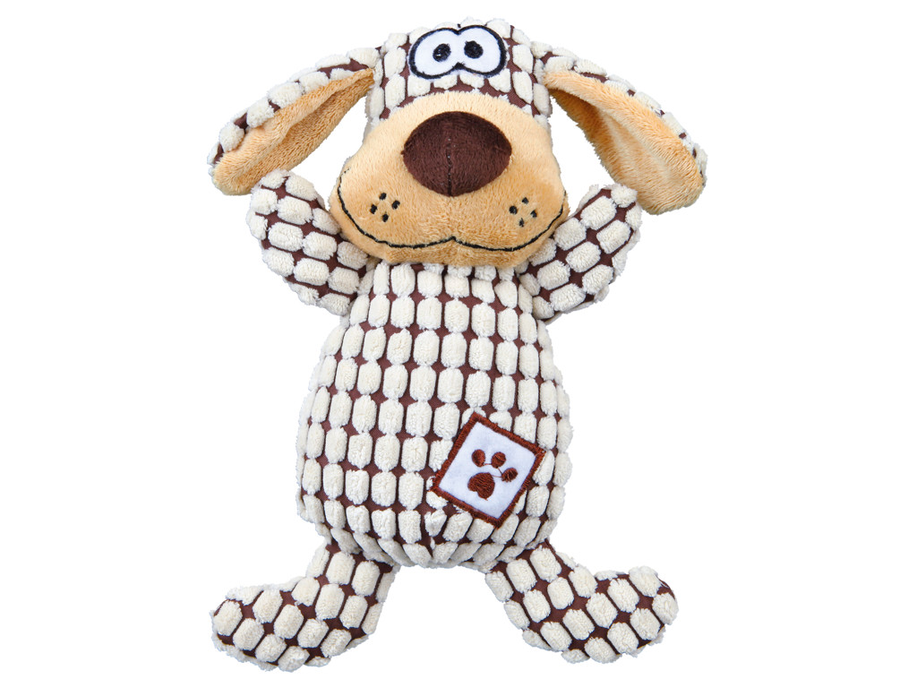 Hund, plys/stof, 26 cm