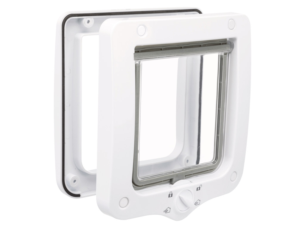 4-vejs Kattedør, 20 x 22 cm, hvid