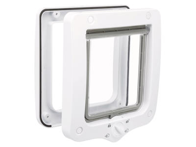 4-vejs Kattedør, 20 x 22 cm, hvid